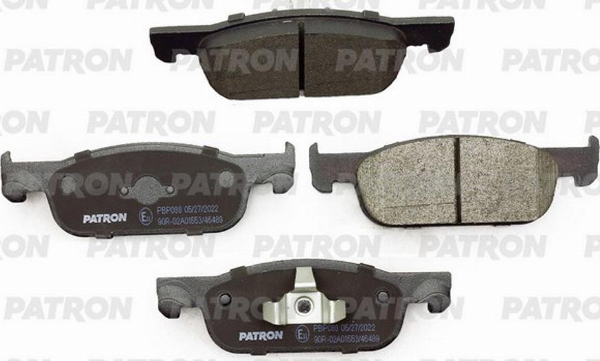 Patron PBP088 - Тормозные колодки, дисковые, комплект autospares.lv