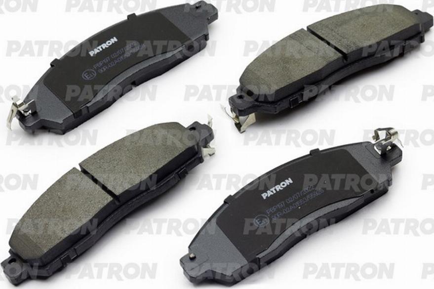 Patron PBP197 - Тормозные колодки, дисковые, комплект autospares.lv