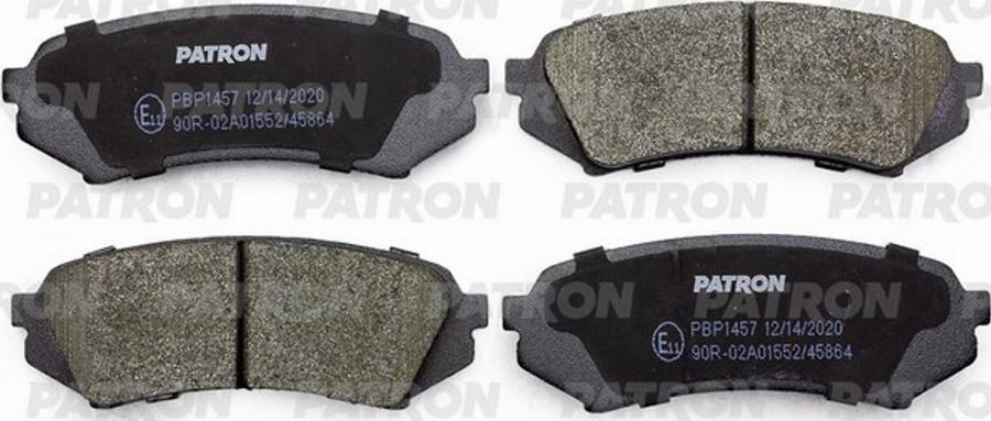 Patron PBP1457 - Тормозные колодки, дисковые, комплект autospares.lv