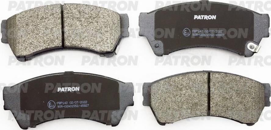 Patron PBP142 - Тормозные колодки, дисковые, комплект autospares.lv