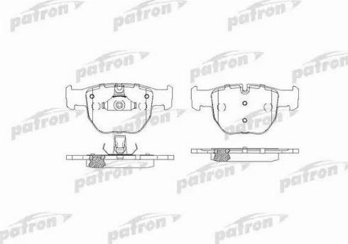 Patron PBP1597 - Тормозные колодки, дисковые, комплект autospares.lv