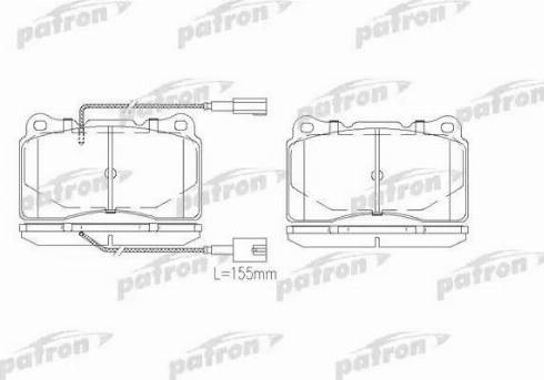 Patron PBP1545 - Тормозные колодки, дисковые, комплект autospares.lv