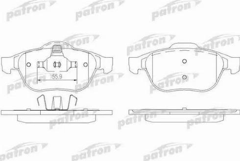 Patron PBP1541 - Тормозные колодки, дисковые, комплект autospares.lv