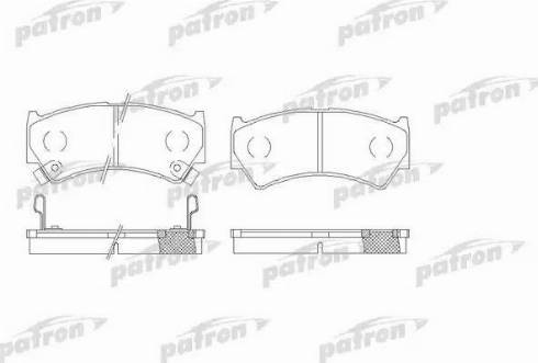 Patron PBP1551 - Тормозные колодки, дисковые, комплект autospares.lv