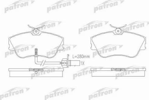 Patron PBP1519 - Тормозные колодки, дисковые, комплект autospares.lv