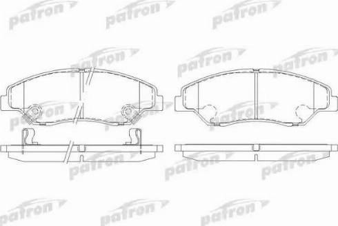 Patron PBP1536 - Тормозные колодки, дисковые, комплект autospares.lv