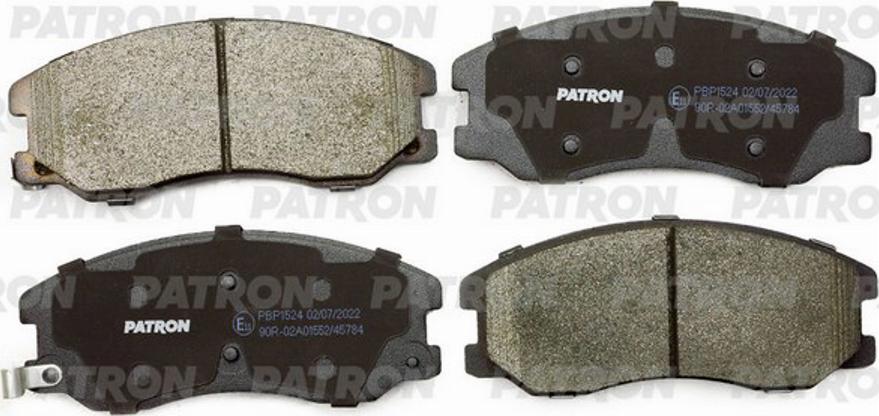 Patron PBP1524 - Тормозные колодки, дисковые, комплект autospares.lv