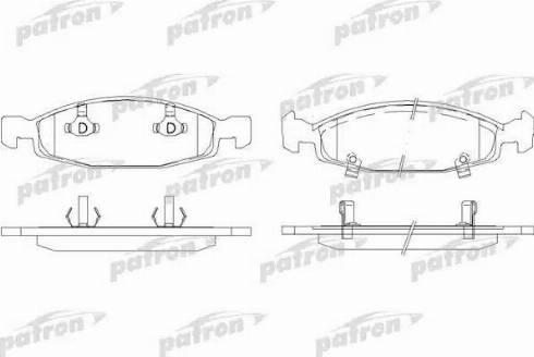 Patron PBP1523 - Тормозные колодки, дисковые, комплект autospares.lv