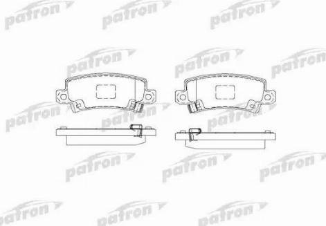 Patron PBP1574 - Тормозные колодки, дисковые, комплект autospares.lv