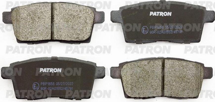 Patron PBP1656 - Тормозные колодки, дисковые, комплект autospares.lv