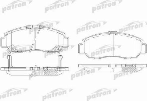 Patron PBP1669 - Тормозные колодки, дисковые, комплект autospares.lv