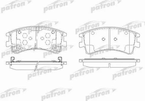 Patron PBP1619 - Тормозные колодки, дисковые, комплект autospares.lv