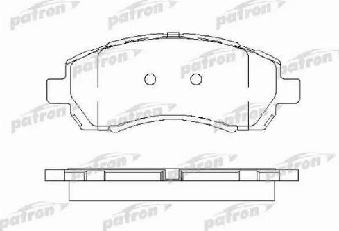 Patron PBP1612 - Тормозные колодки, дисковые, комплект autospares.lv