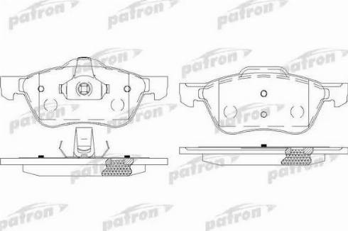 Patron PBP1674 - Тормозные колодки, дисковые, комплект autospares.lv