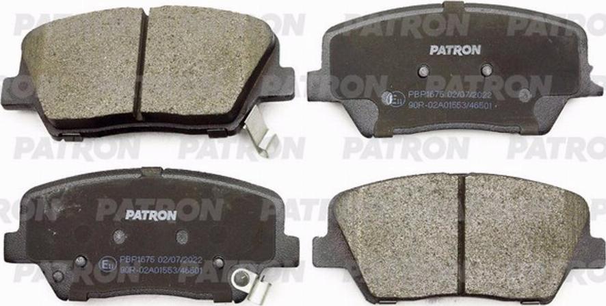 Patron PBP1675 - Тормозные колодки, дисковые, комплект autospares.lv