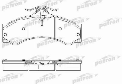 Patron PBP1043 - Тормозные колодки, дисковые, комплект autospares.lv