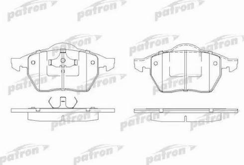 Patron PBP969 - Тормозные колодки, дисковые, комплект autospares.lv