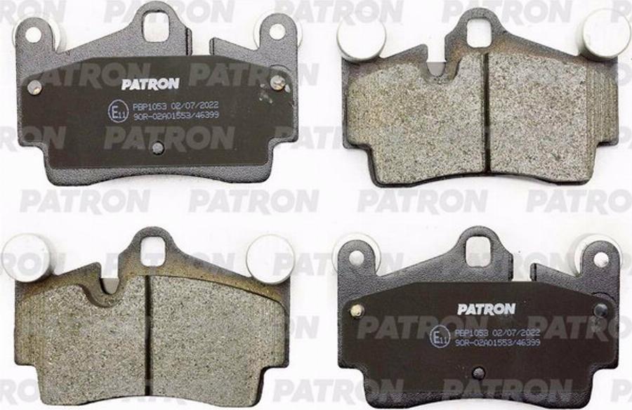 Patron PBP1053 - Тормозные колодки, дисковые, комплект autospares.lv