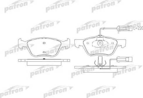 Patron PBP1299 - Тормозные колодки, дисковые, комплект autospares.lv