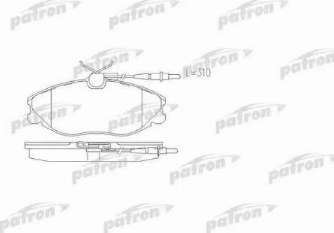 Patron PBP1063 - Тормозные колодки, дисковые, комплект autospares.lv