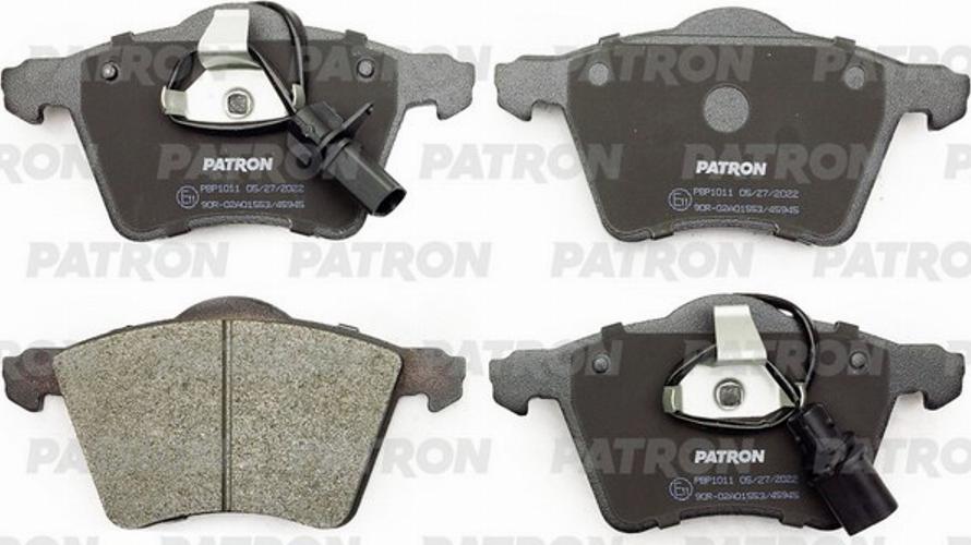 Patron PBP1011 - Тормозные колодки, дисковые, комплект autospares.lv