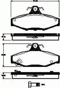 Remsa 33522 - Тормозные колодки, дисковые, комплект autospares.lv