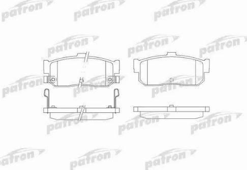 Patron PBP1104 - Тормозные колодки, дисковые, комплект autospares.lv