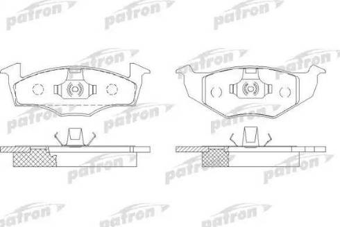 Patron PBP1101 - Тормозные колодки, дисковые, комплект autospares.lv