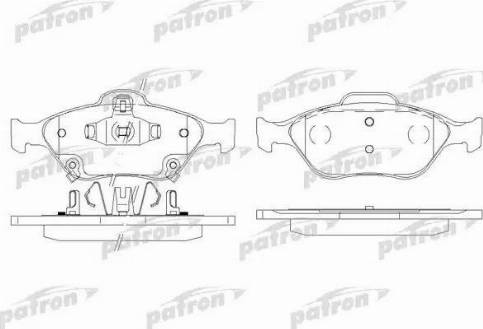 Patron PBP1890 - Тормозные колодки, дисковые, комплект autospares.lv