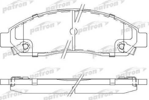 Patron PBP1816 - Тормозные колодки, дисковые, комплект autospares.lv