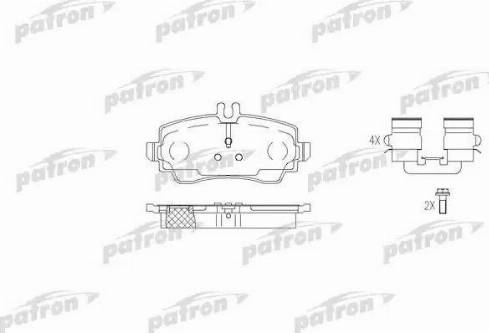 Patron PBP1357 - Тормозные колодки, дисковые, комплект autospares.lv