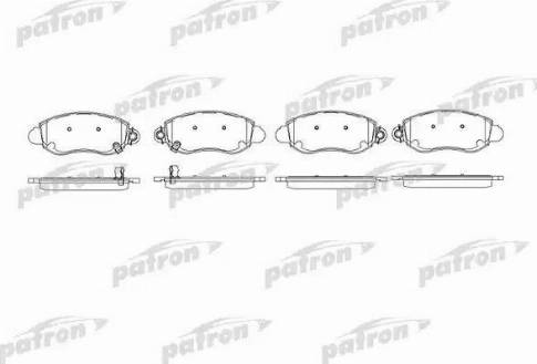 Patron PBP1381 - Тормозные колодки, дисковые, комплект autospares.lv