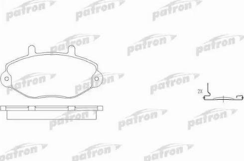 Patron PBP701 - Тормозные колодки, дисковые, комплект autospares.lv
