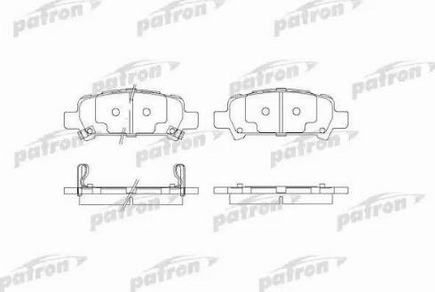 Patron PBP1333 - Тормозные колодки, дисковые, комплект autospares.lv