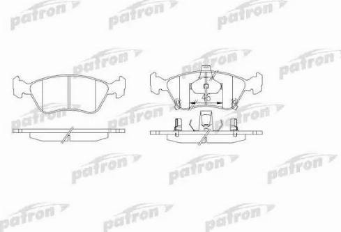 Patron PBP1321 - Тормозные колодки, дисковые, комплект autospares.lv