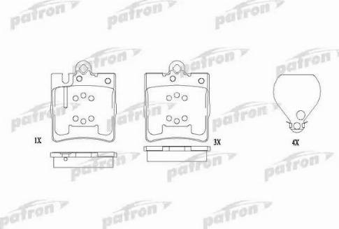 Patron PBP1322 - Тормозные колодки, дисковые, комплект autospares.lv