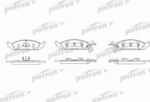 Patron PBP1254 - Тормозные колодки, дисковые, комплект autospares.lv