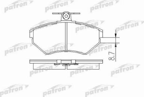 Patron PBP1289 - Тормозные колодки, дисковые, комплект autospares.lv