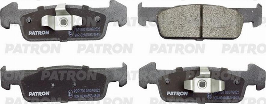 Patron PBP1700 - Тормозные колодки, дисковые, комплект autospares.lv