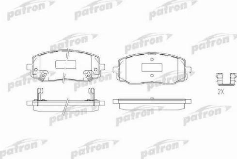 Patron PBP1783 - Тормозные колодки, дисковые, комплект autospares.lv