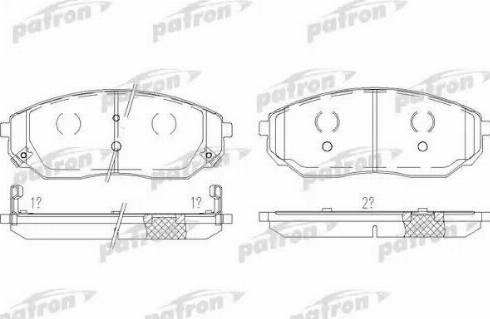 Patron PBP1735 - Тормозные колодки, дисковые, комплект autospares.lv