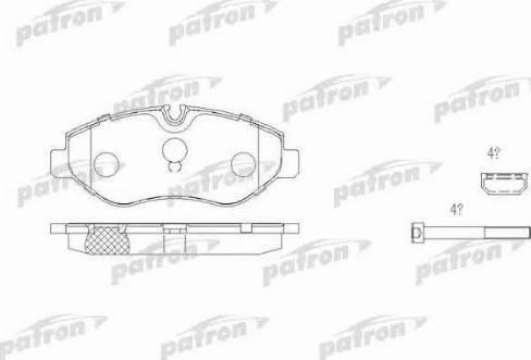 Patron PBP1778 - Тормозные колодки, дисковые, комплект autospares.lv