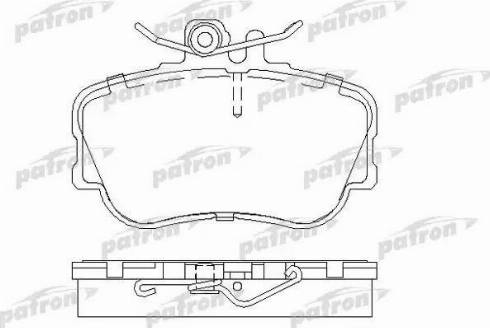 Patron PBP854 - Тормозные колодки, дисковые, комплект autospares.lv