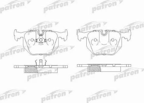 Patron PBP857 - Тормозные колодки, дисковые, комплект autospares.lv