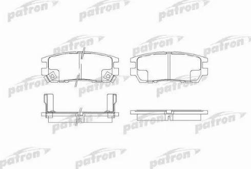 Patron PBP804 - Тормозные колодки, дисковые, комплект autospares.lv