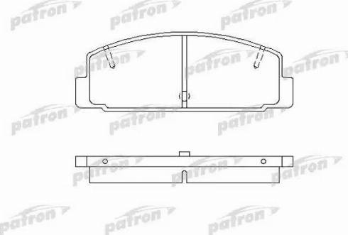 Patron PBP372 - Тормозные колодки, дисковые, комплект autospares.lv