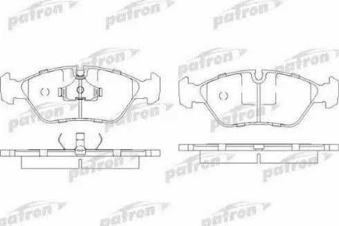 Patron PBP256 - Тормозные колодки, дисковые, комплект autospares.lv