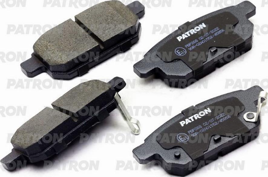 Patron PBP268 - Тормозные колодки, дисковые, комплект autospares.lv