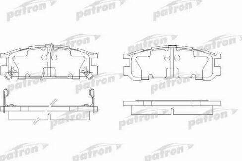 Patron PBP790 - Тормозные колодки, дисковые, комплект autospares.lv