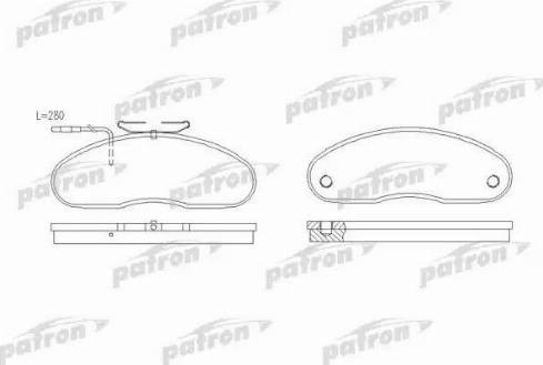 Patron PBP791 - Тормозные колодки, дисковые, комплект autospares.lv